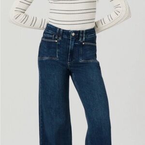 PAIGE Anessa Wide Leg Jean in color: Amoroso, Size 32